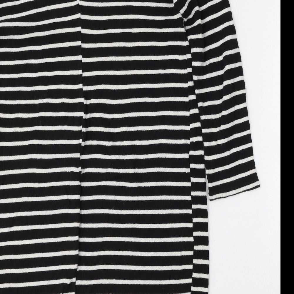 Zara Womens Blue Round Neck Striped Polyester Pullover Jumper Size S