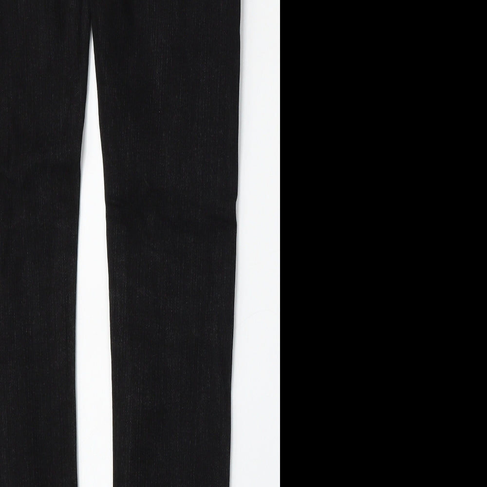 Preworn Womens Black Polyester Skinny Jeans Size 30 L30 in Regular Button