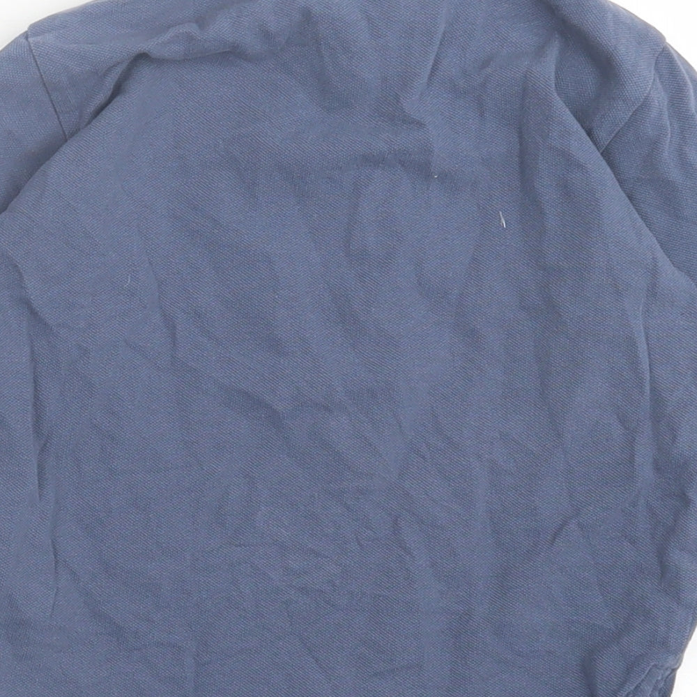 Next Boys Blue Cotton Basic Polo Size 2-3 Years Collared Button