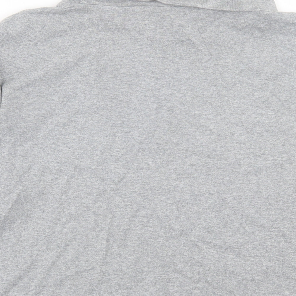 emrec Womens Grey Roll Neck Cotton Pullover Jumper Size 20