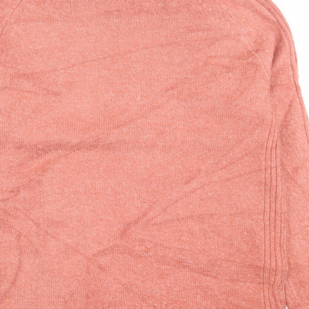 Marks & Spencer Womens Pink Crew Neck Acrylic Pullover Jumper Size XS