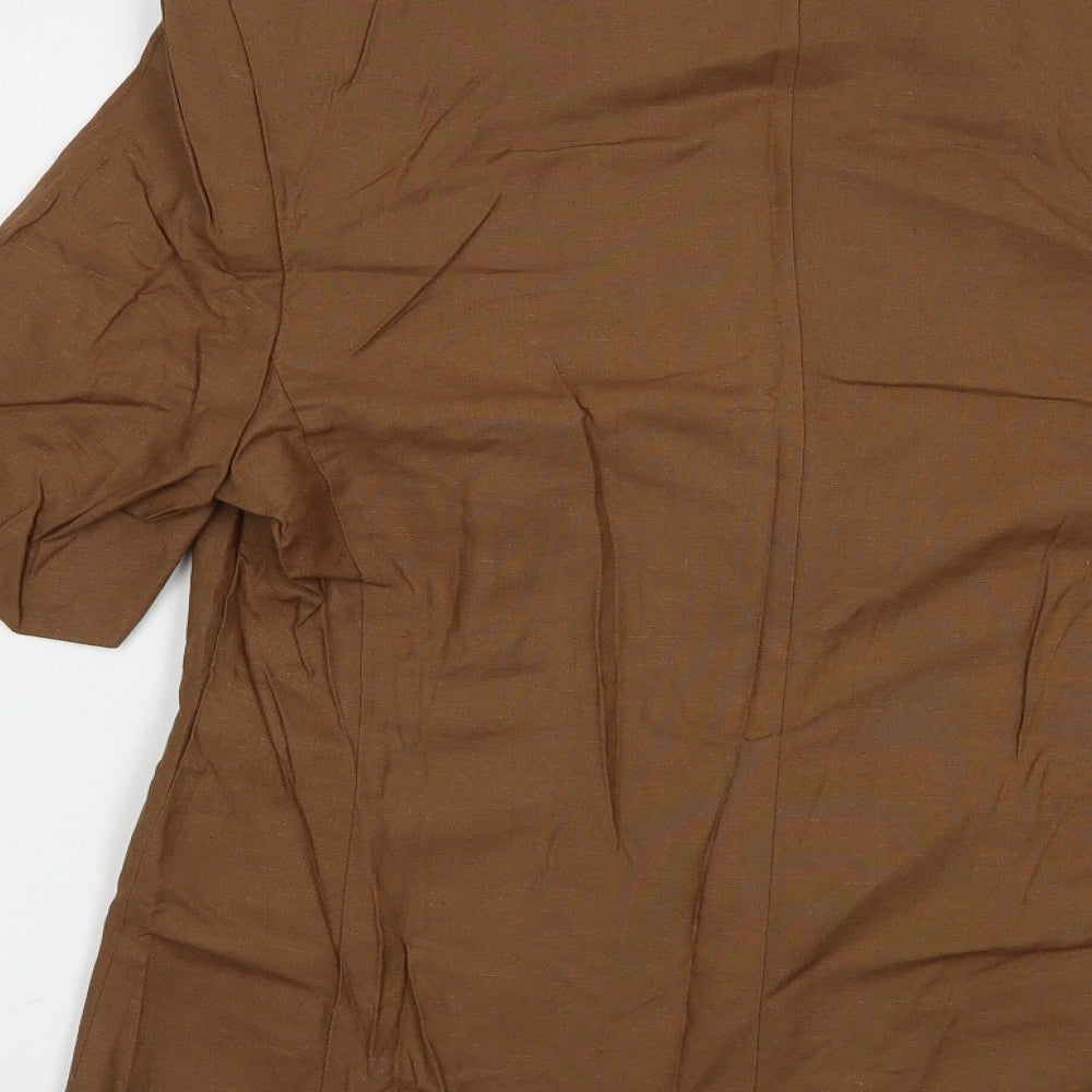 Steilmann Womens Brown Jacket Blazer Size 14 Button