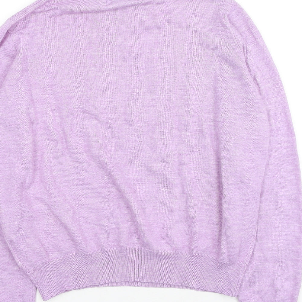 Honour Womens Purple Acrylic Pullover Sweatshirt Size M