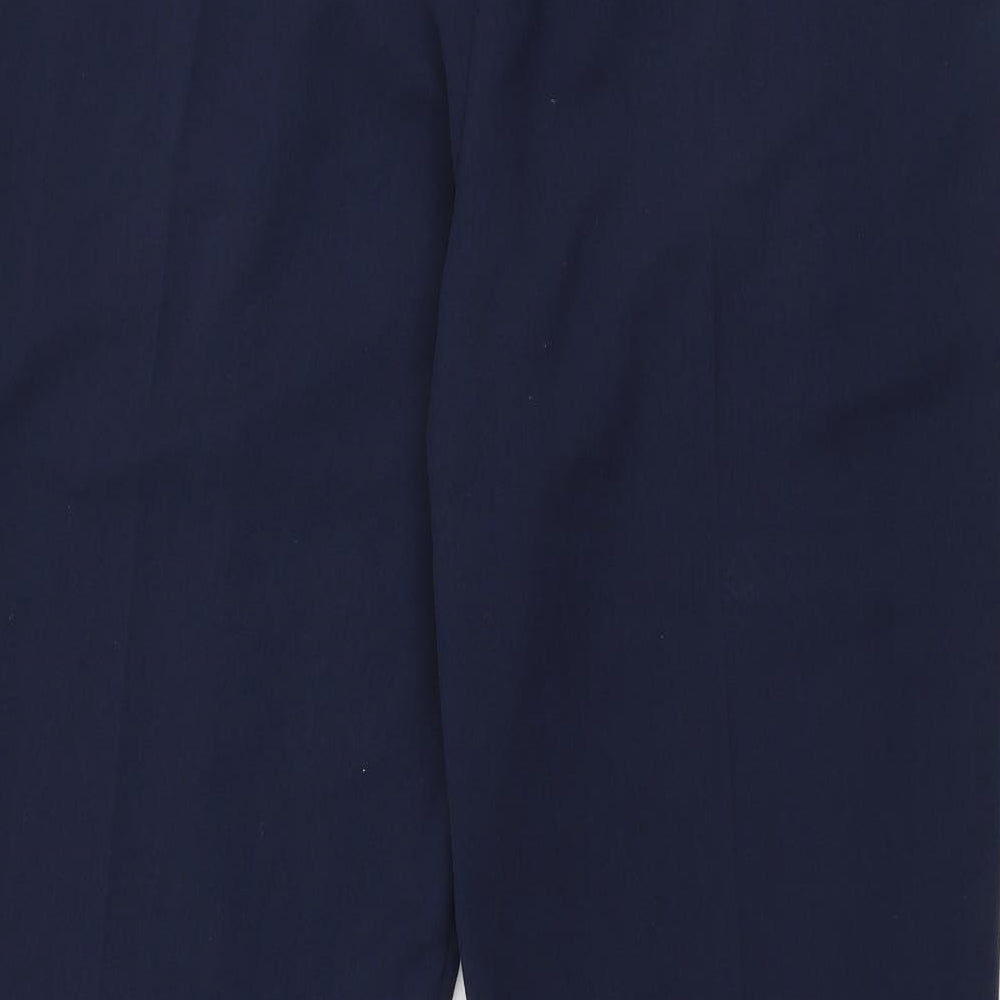 Mia Moda Womens Blue Polyester Trousers Size 12 L27 in Regular