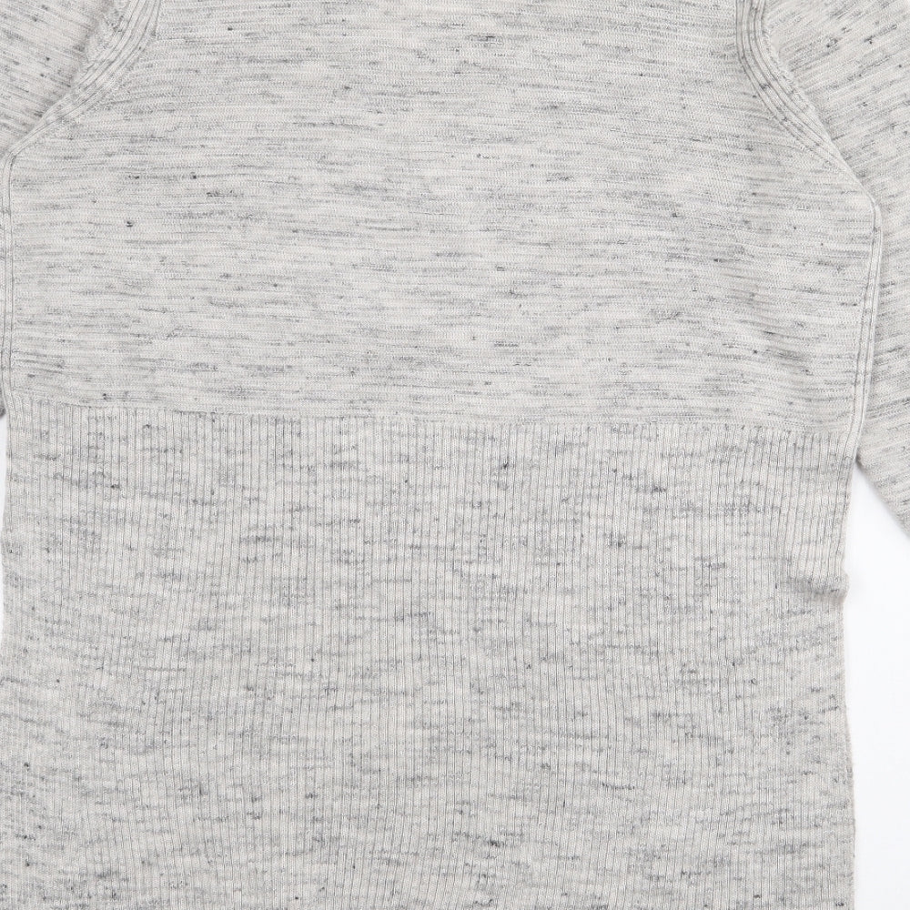 Per Una Womens Grey V-Neck Acrylic Pullover Jumper Size L