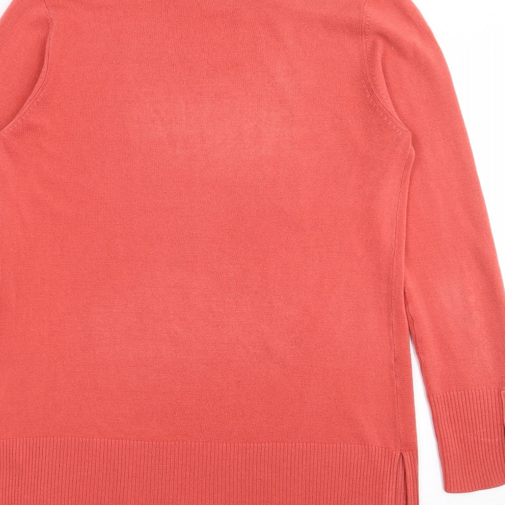 BHS Womens Red Roll Neck Acrylic Pullover Jumper Size 14