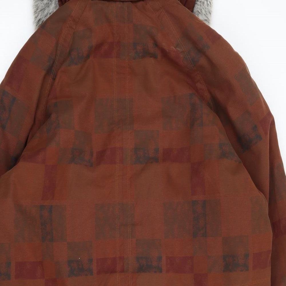 Microtouch Womens Brown Jacket Coat Size 14