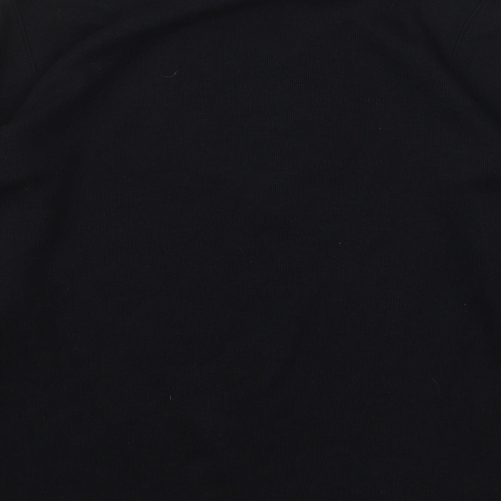 Bonmarché Womens Black Polyester Basic T-Shirt Size S Round Neck