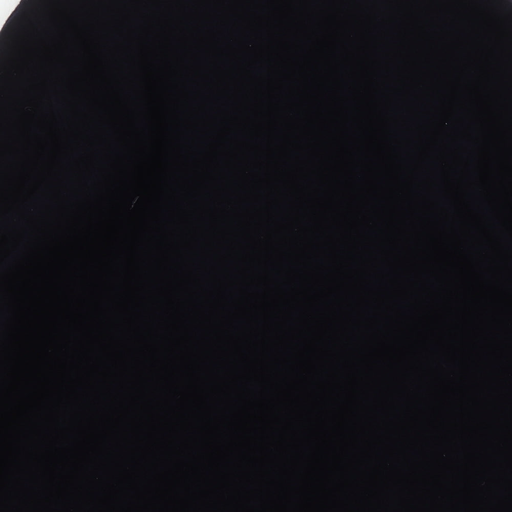 Fisser Womens Blue Polyester Basic Button-Up Size 12 Collared