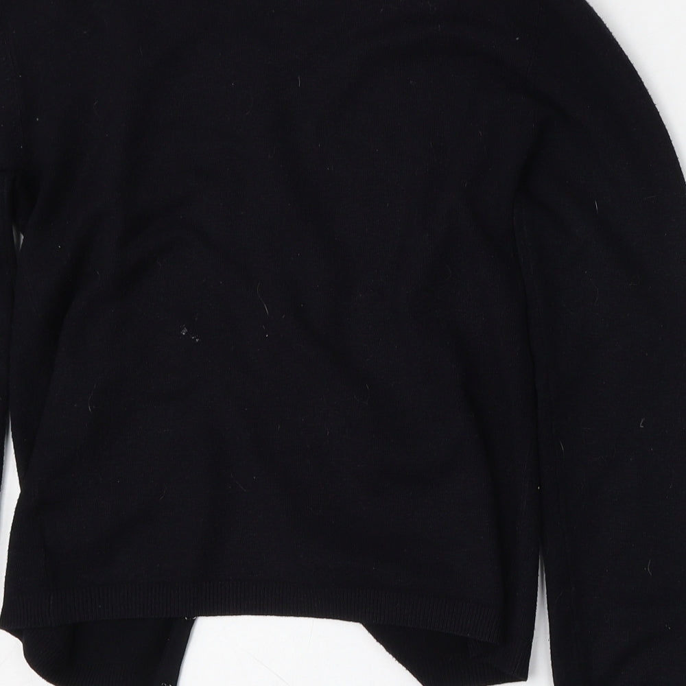 River Island Womens Black Round Neck Acrylic Cardigan Jumper Size S