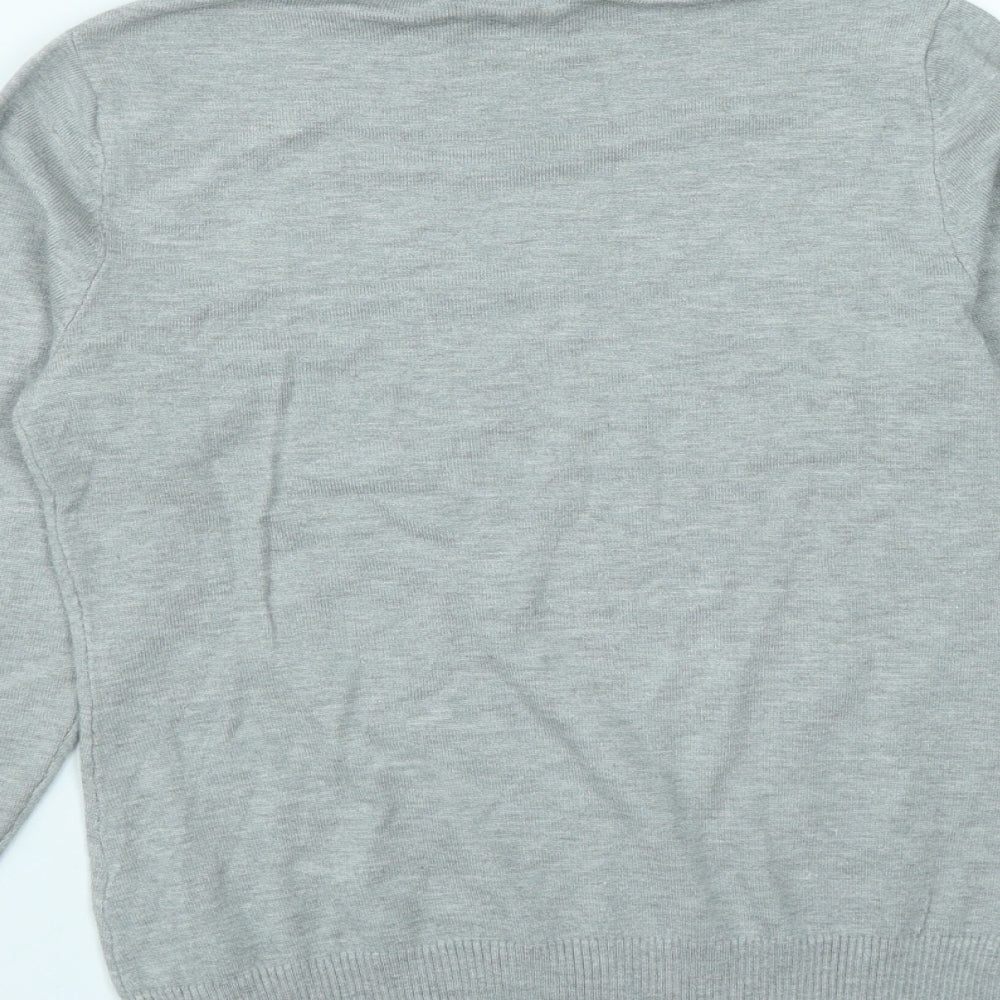 Savida Womens Grey Roll Neck Viscose Pullover Jumper Size S