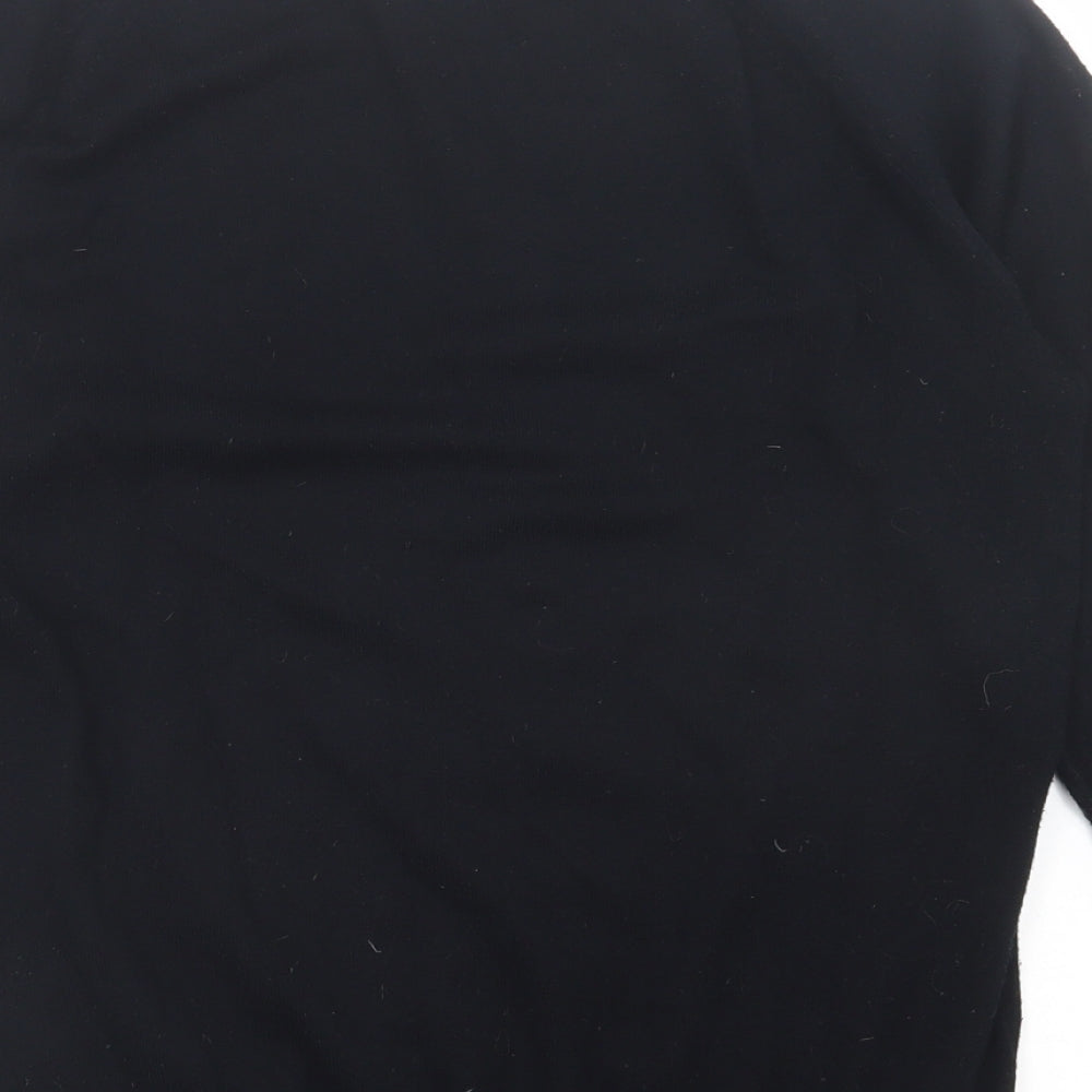 Dunnes Stores Womens Black Crew Neck Viscose Pullover Jumper Size M