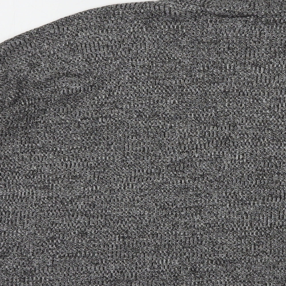 H&M Womens Grey Mock Neck Polyester Pullover Jumper Size S