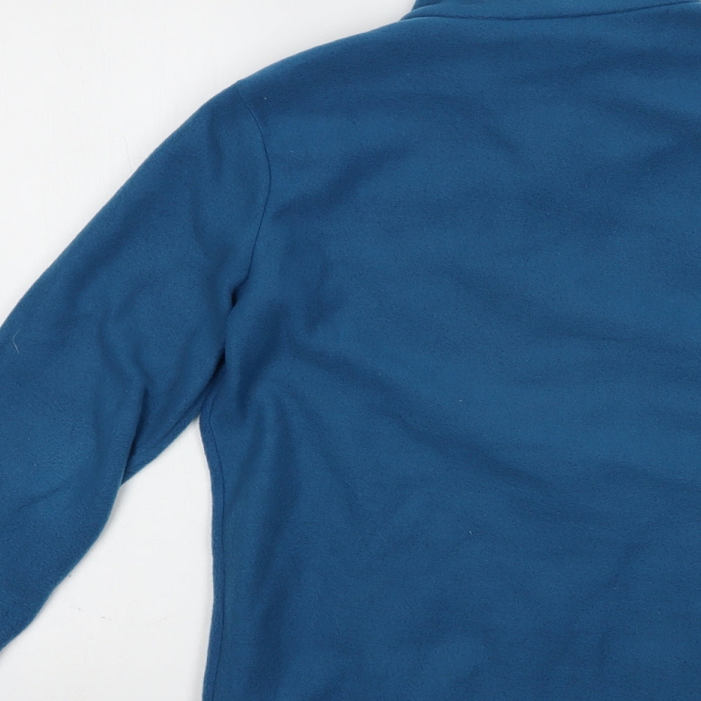 Alisson Vallee Womens Blue Polyester Full Zip Sweatshirt Size S Zip