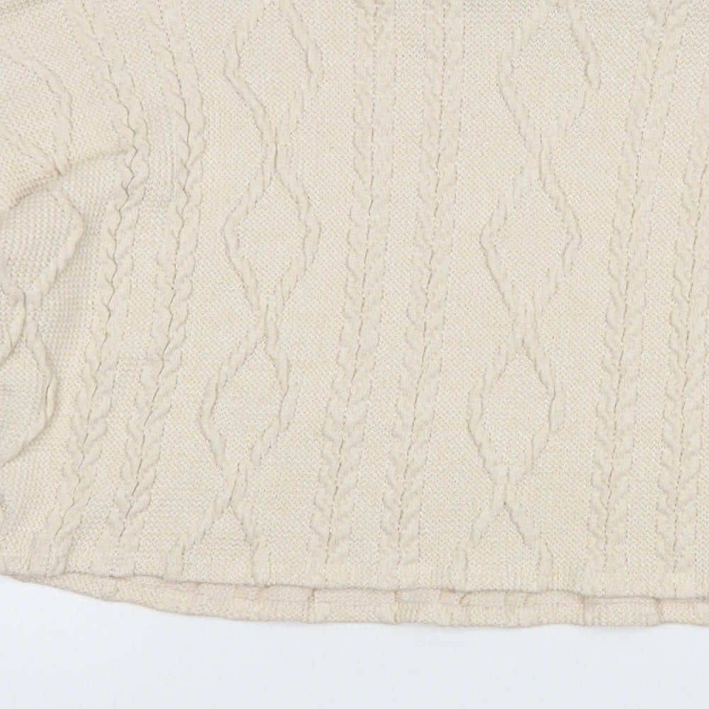 F&F Womens Beige Roll Neck Polyester Pullover Jumper Size 6