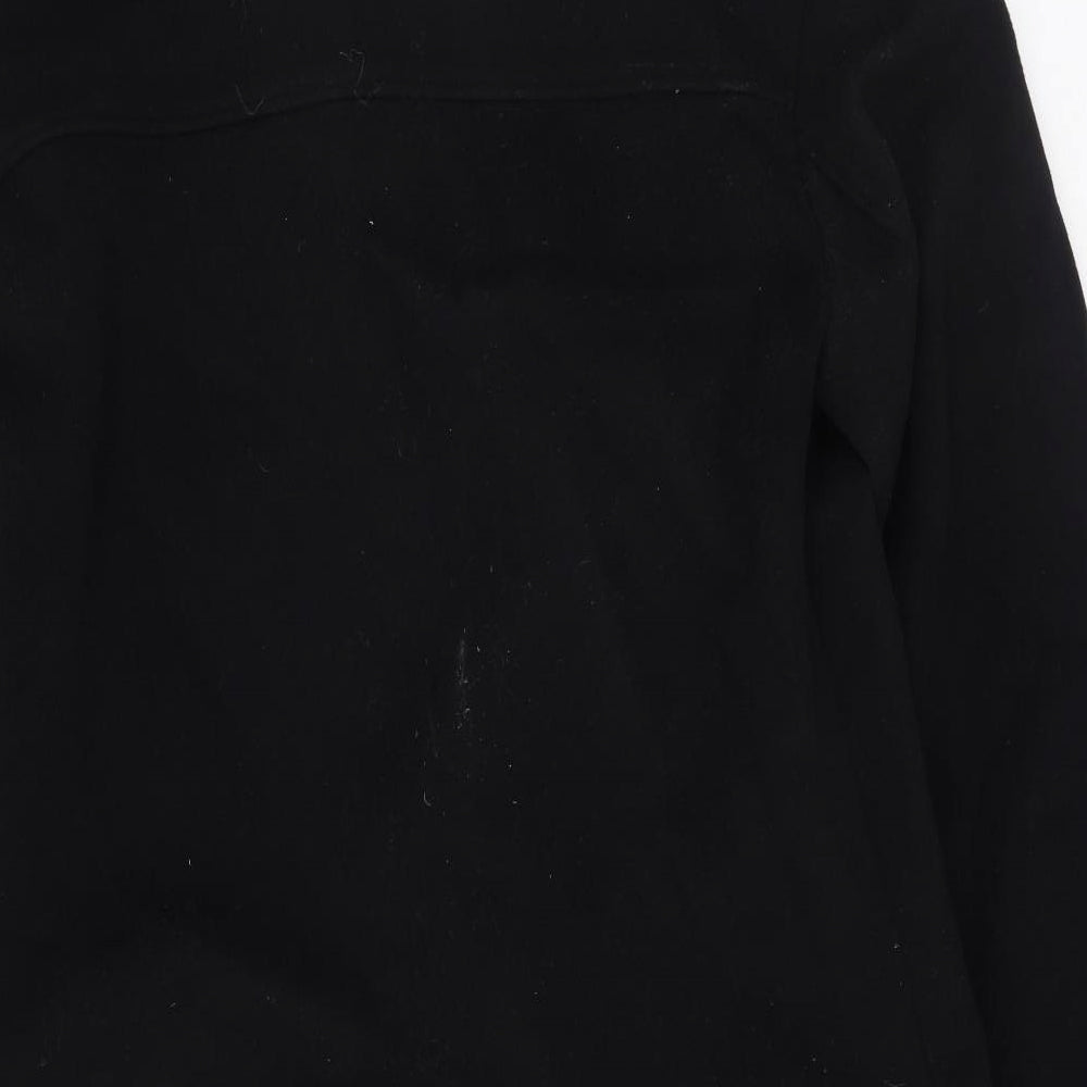 Jeffrey Banks Womens Black Trench Coat Coatigan Size M