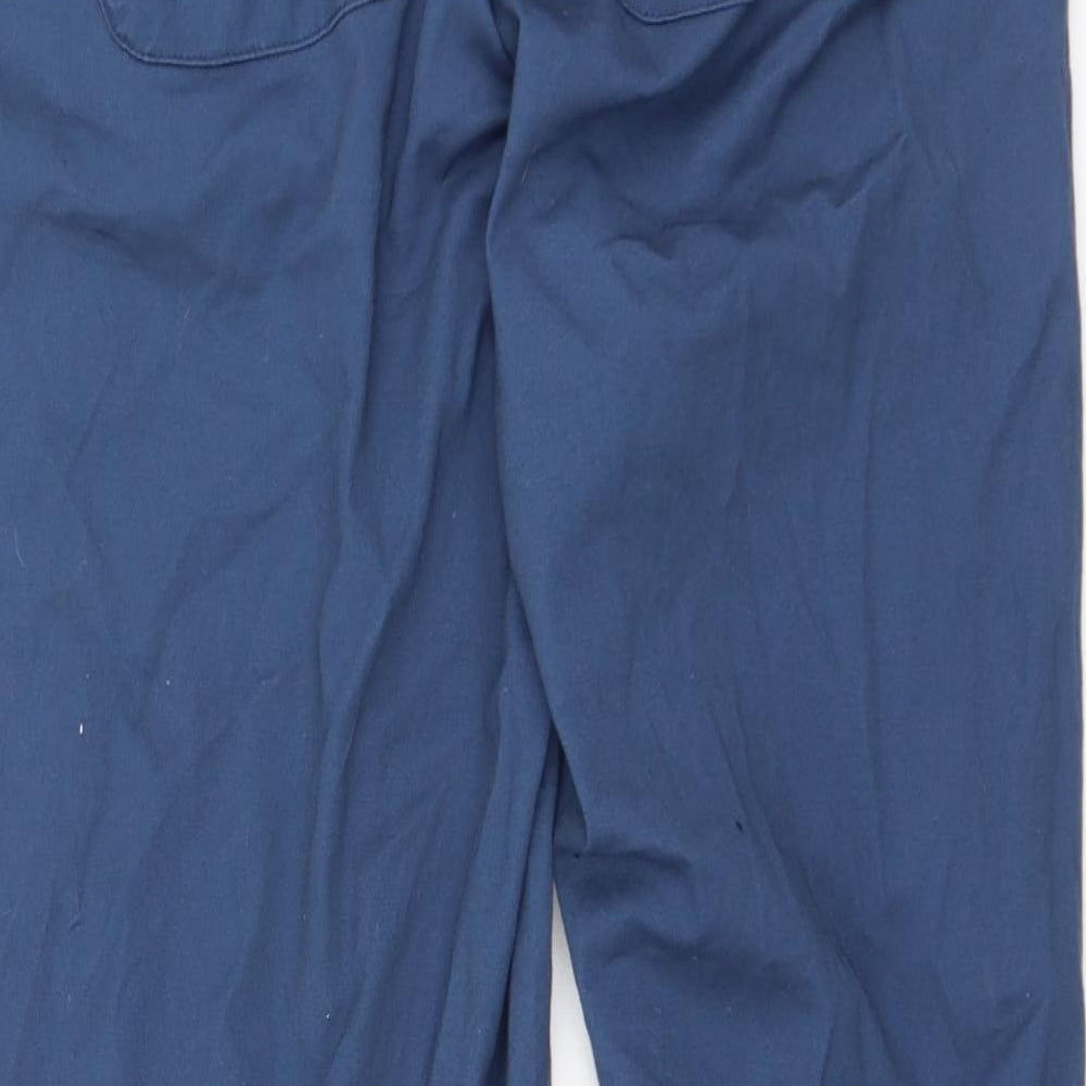 Dunnes Stores Womens Blue Cotton Trousers Size L L25 in Regular