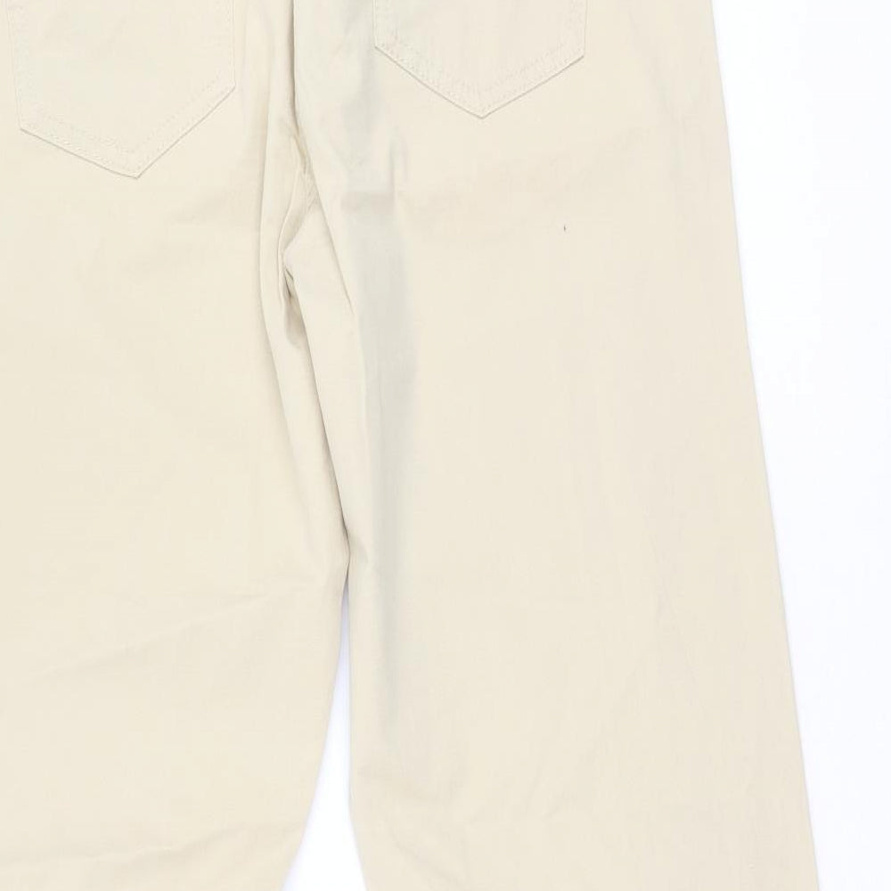 Backtee Womens Beige Cotton Trousers Size 16 L26 in Regular