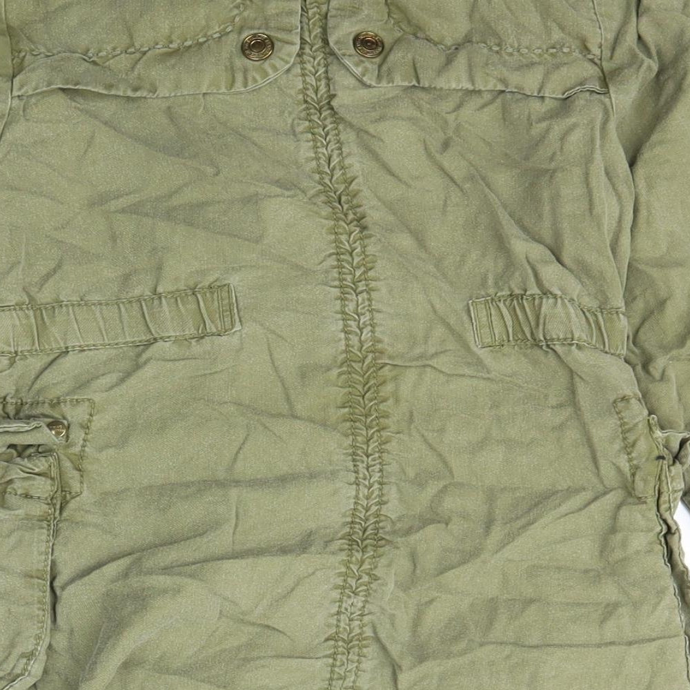 NEXT Girls Green Military Jacket Coat Size 7 Years