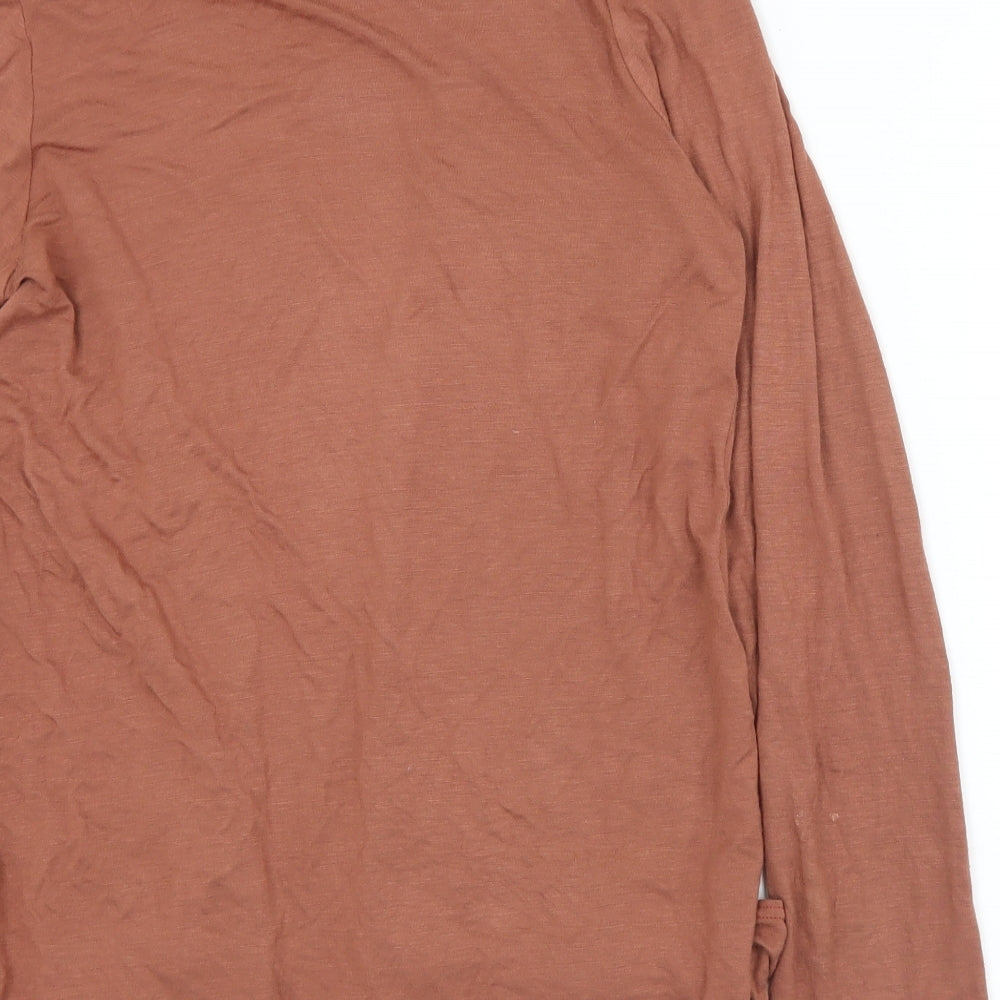 Chemistry Womens Brown Collared Viscose Cardigan Jumper Size M