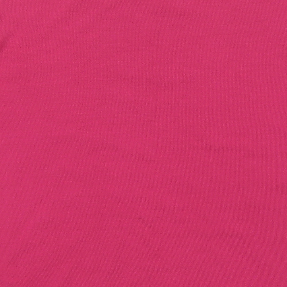 Topshop Womens Pink Round Neck Acrylic Pullover Jumper Size 12