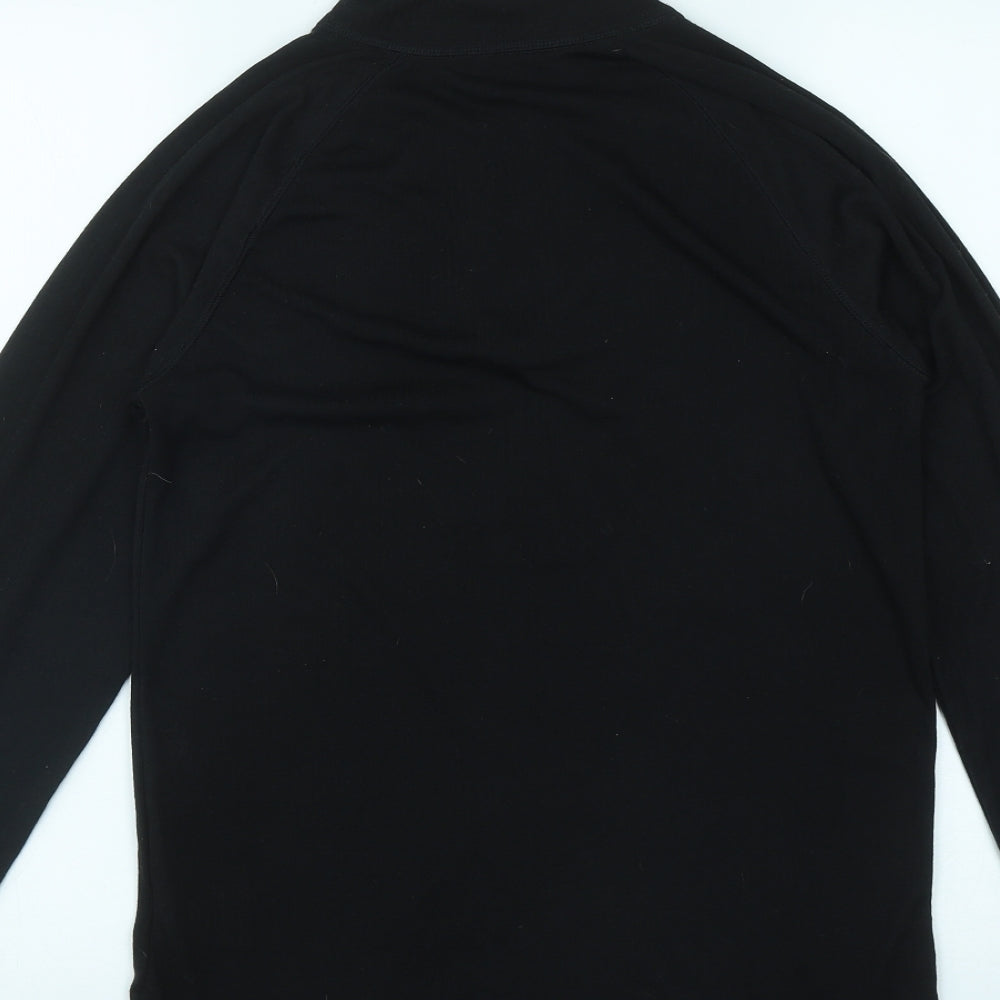 Parallel Mens Black Polyester Pullover Sweatshirt Size S
