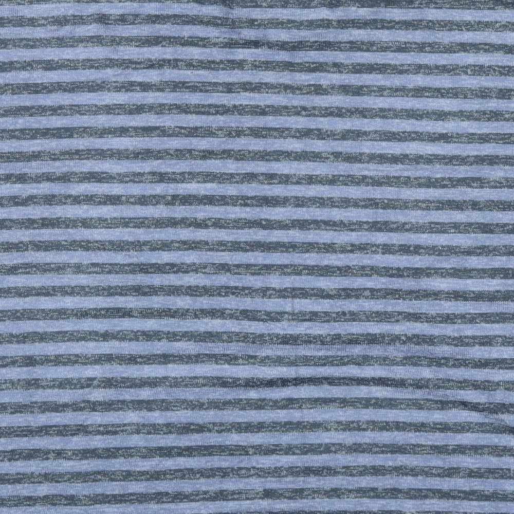 NEXT Mens Blue Striped Viscose Pullover Sweatshirt Size M