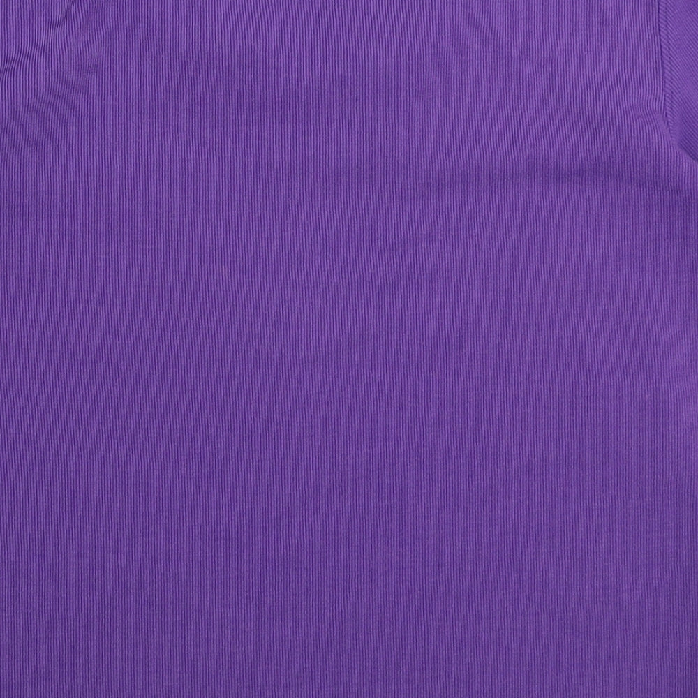 Bonmarché Womens Purple Scoop Neck Cotton Pullover Jumper Size S
