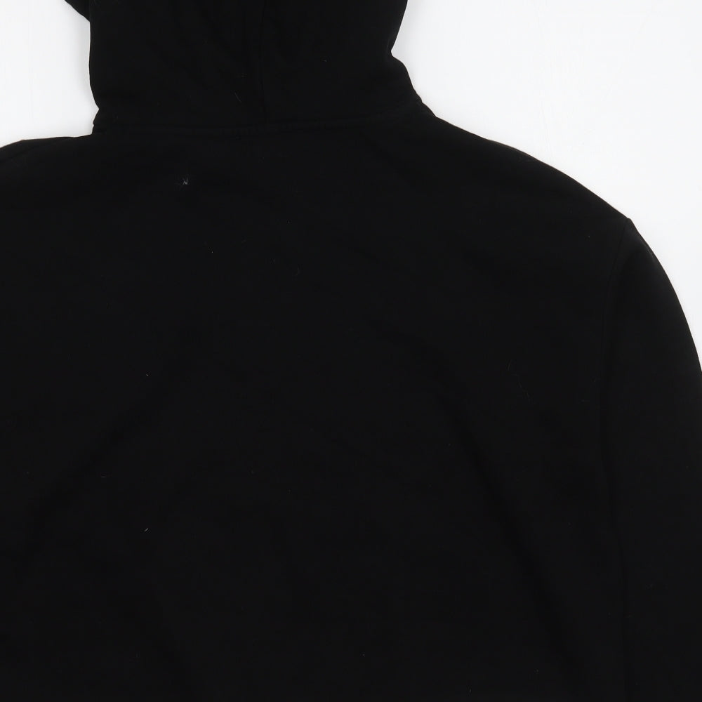 Primark Womens Black Cotton Pullover Hoodie Size L Pullover - Cropped