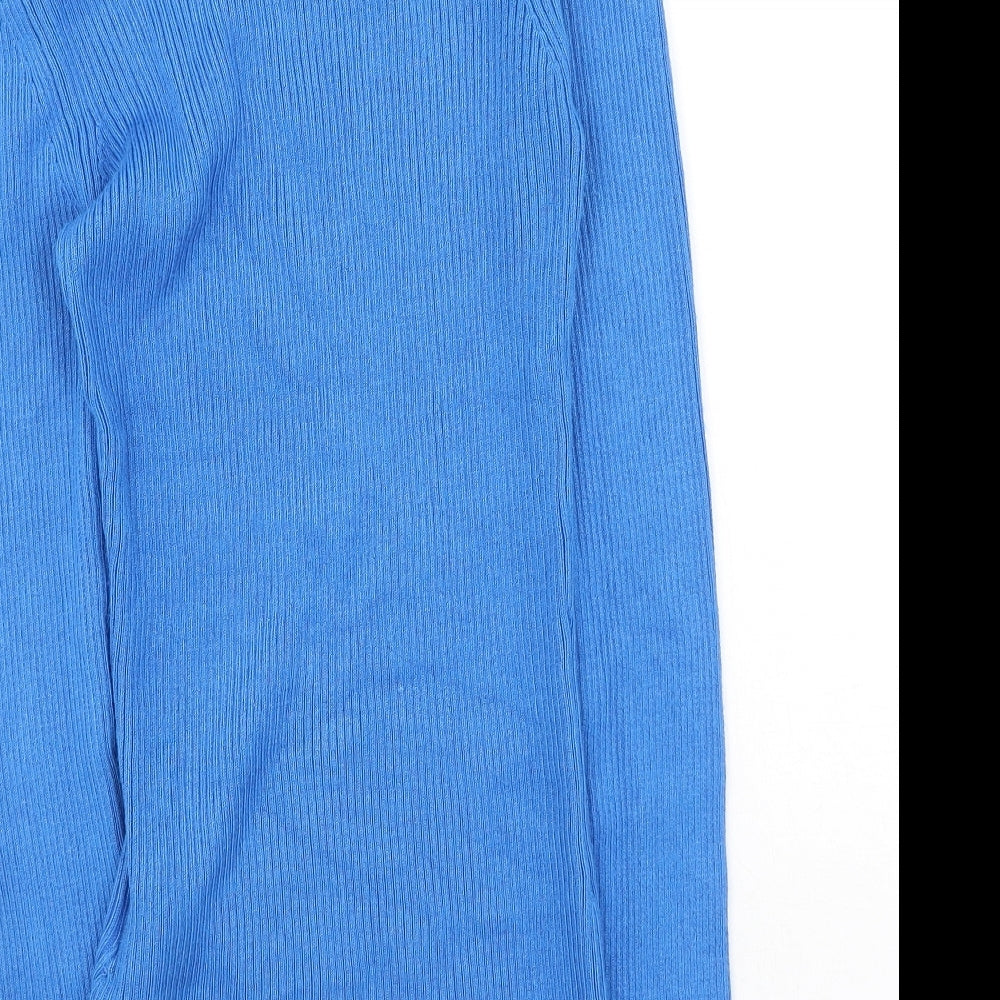 Brave Soul Womens Blue Scoop Neck Viscose Pullover Jumper Size S
