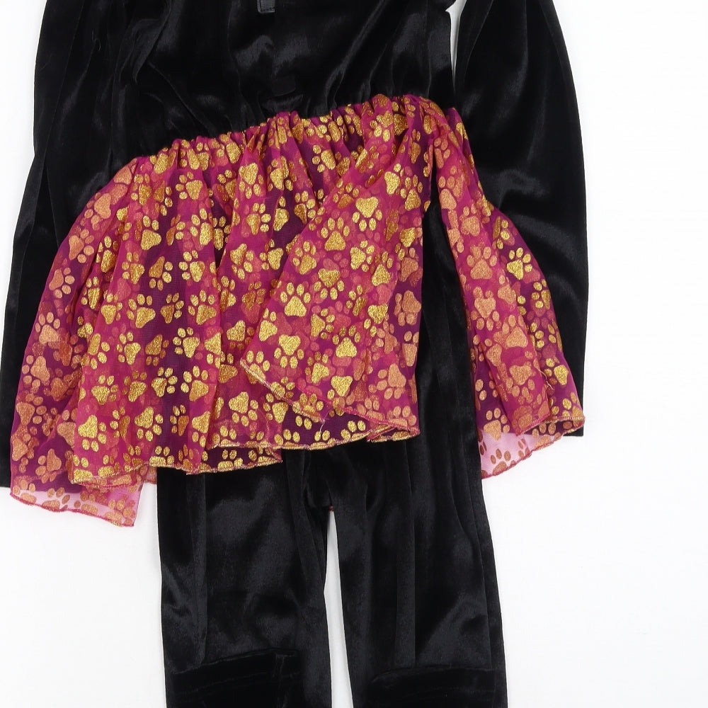 Preworn Girls Multicoloured Polyester Jumpsuit One-Piece Size 9-10 Years - fancy dress