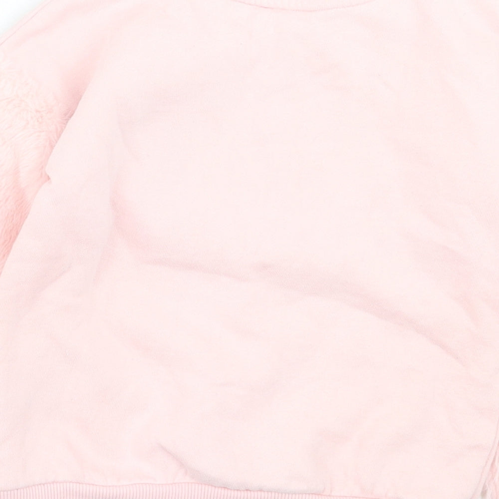 George Girls Pink Cotton Pullover Sweatshirt Size 6-7 Years Pullover - I Love Pudsey