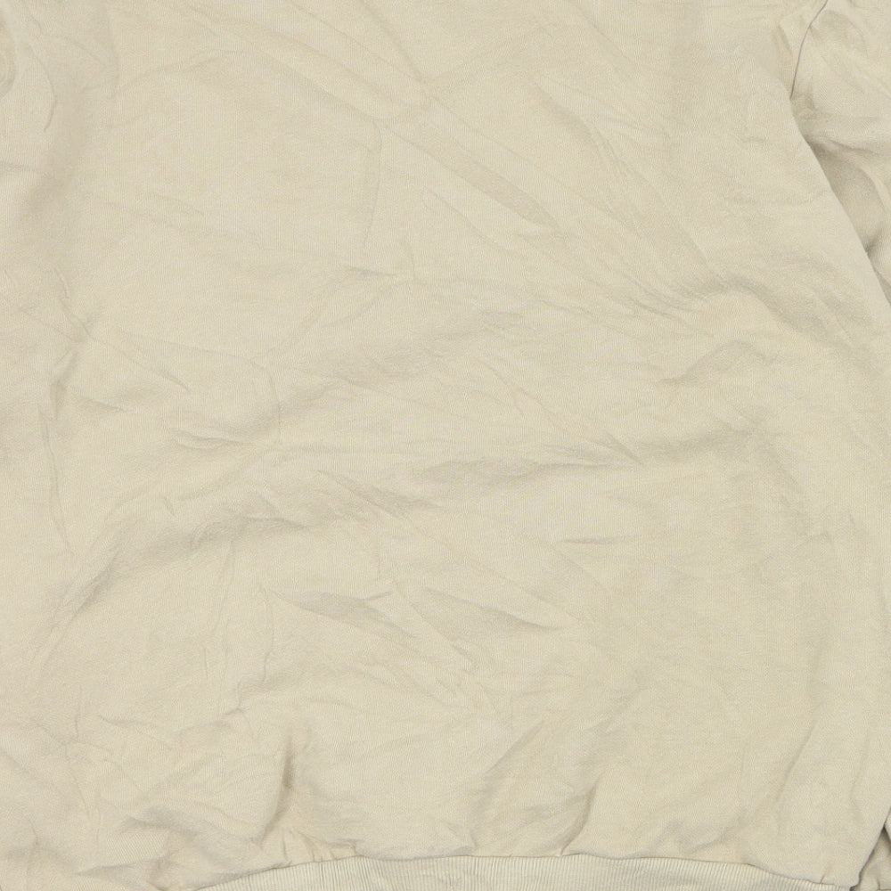 H&M Womens Beige Cotton Pullover Sweatshirt Size S Pullover