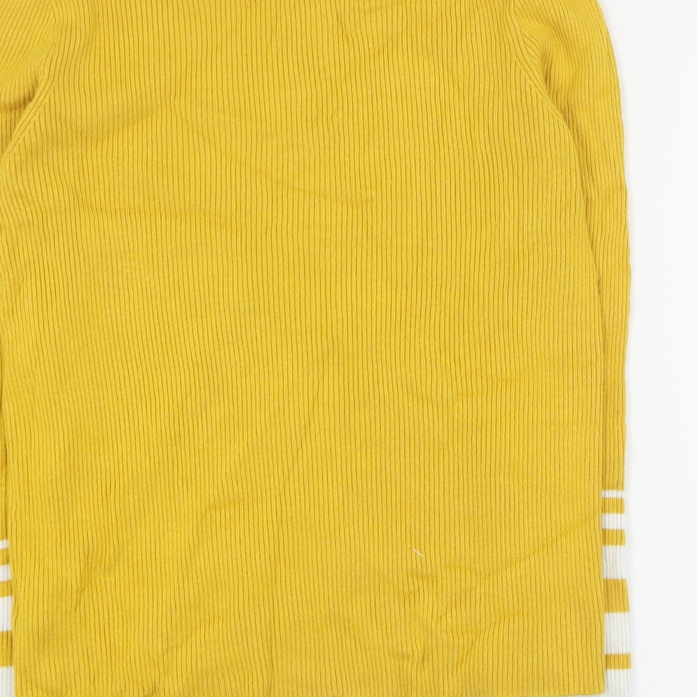 Candy Couture Girls Yellow Round Neck Viscose Pullover Jumper Size 14 Years Pullover