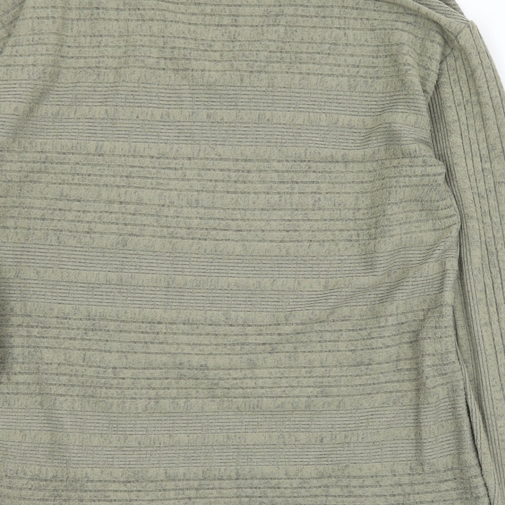 Dunnes Stores Womens Green V-Neck Polyester Pullover Jumper Size M