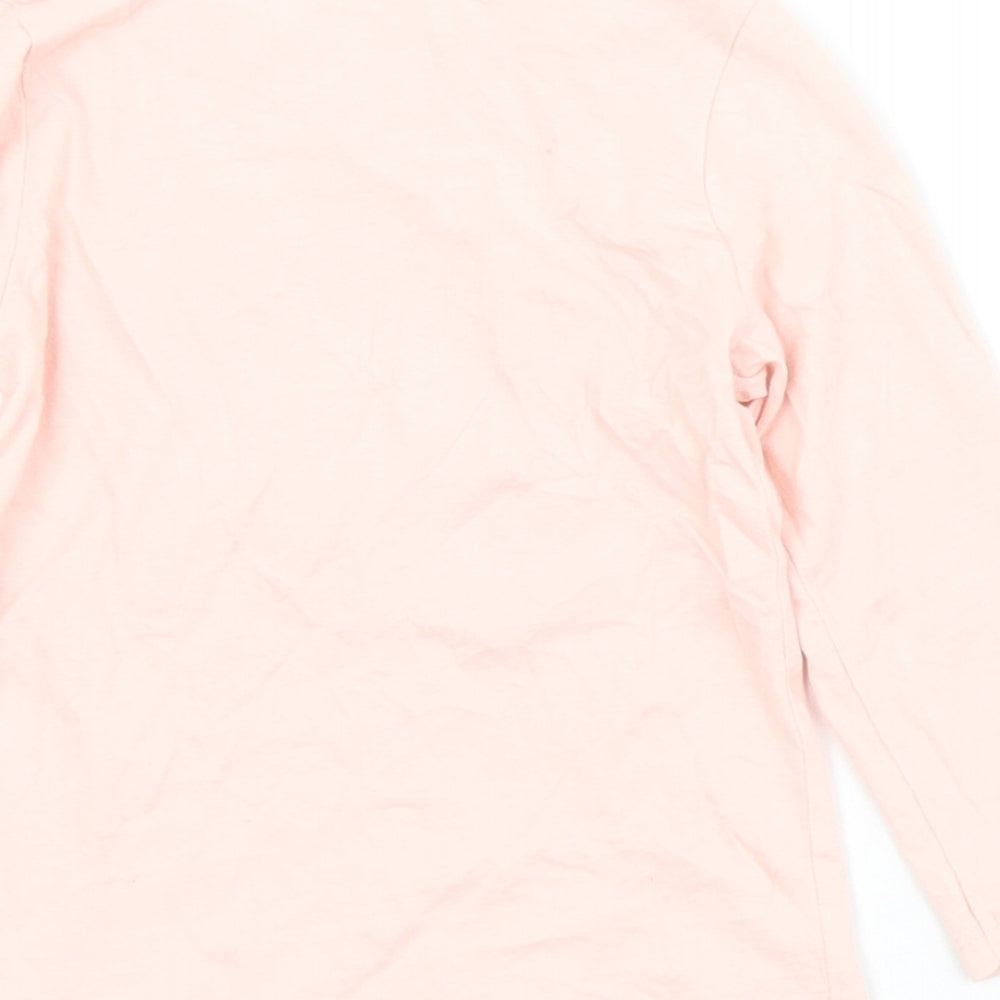 George Girls Pink Cotton Basic T-Shirt Size 18-24 Months Crew Neck - Avocado Toast