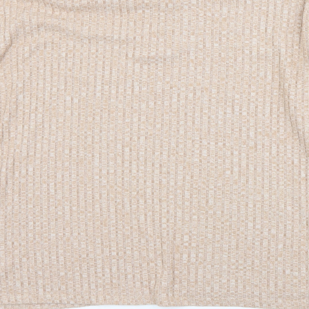 ASOS Womens Beige Collared Viscose Pullover Jumper Size 8