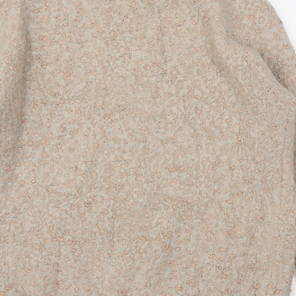 Peacocks Womens Pink Round Neck Polyester Pullover Jumper Size M