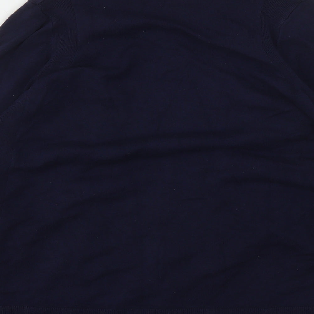 Marks and Spencer Womens Blue V-Neck Viscose Cardigan Jumper Size S