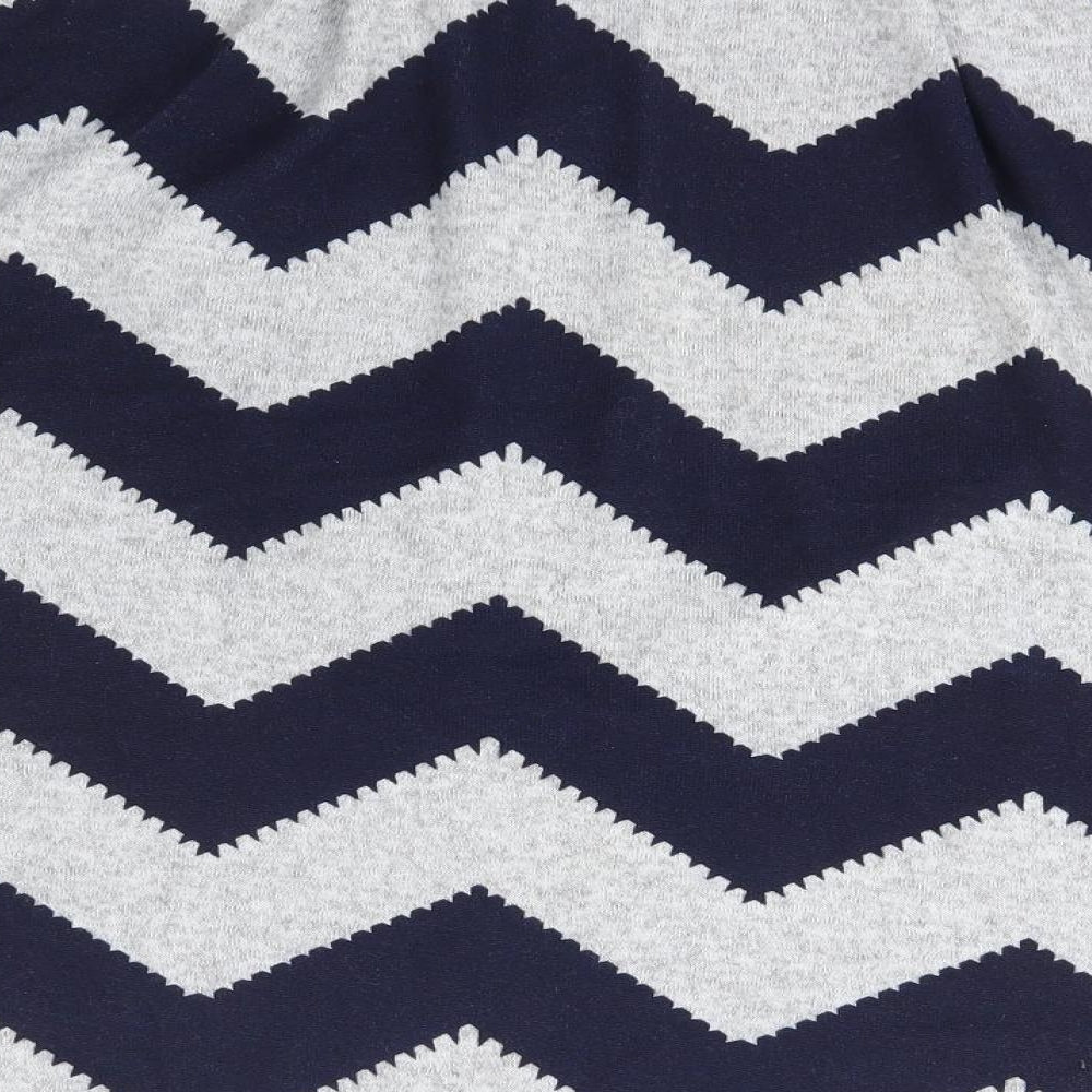 Bonmarché Womens Blue Striped Polyester Full Zip Sweatshirt Size XS Zip