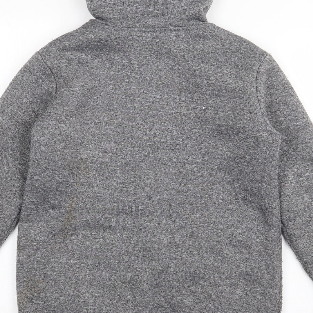 Dunnes Stores Boys Grey Polyacrylate Fibre Full Zip Hoodie Size 9-10 Years Zip