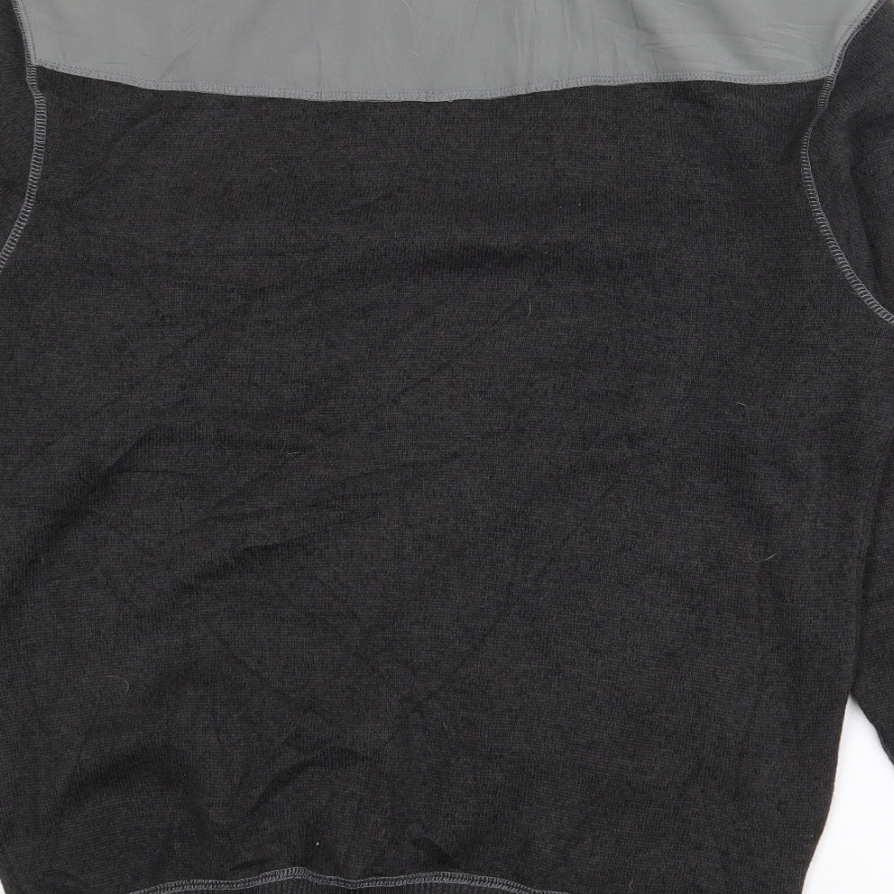 Renegade Club Mens Grey High Neck Polyester Pullover Jumper Size M