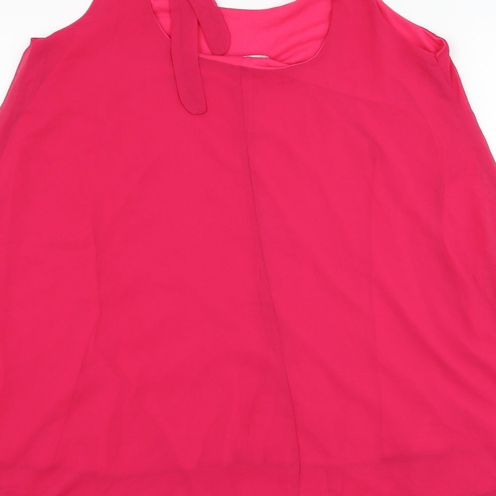Love Womens Pink Polyester Tunic Tank Size S Round Neck