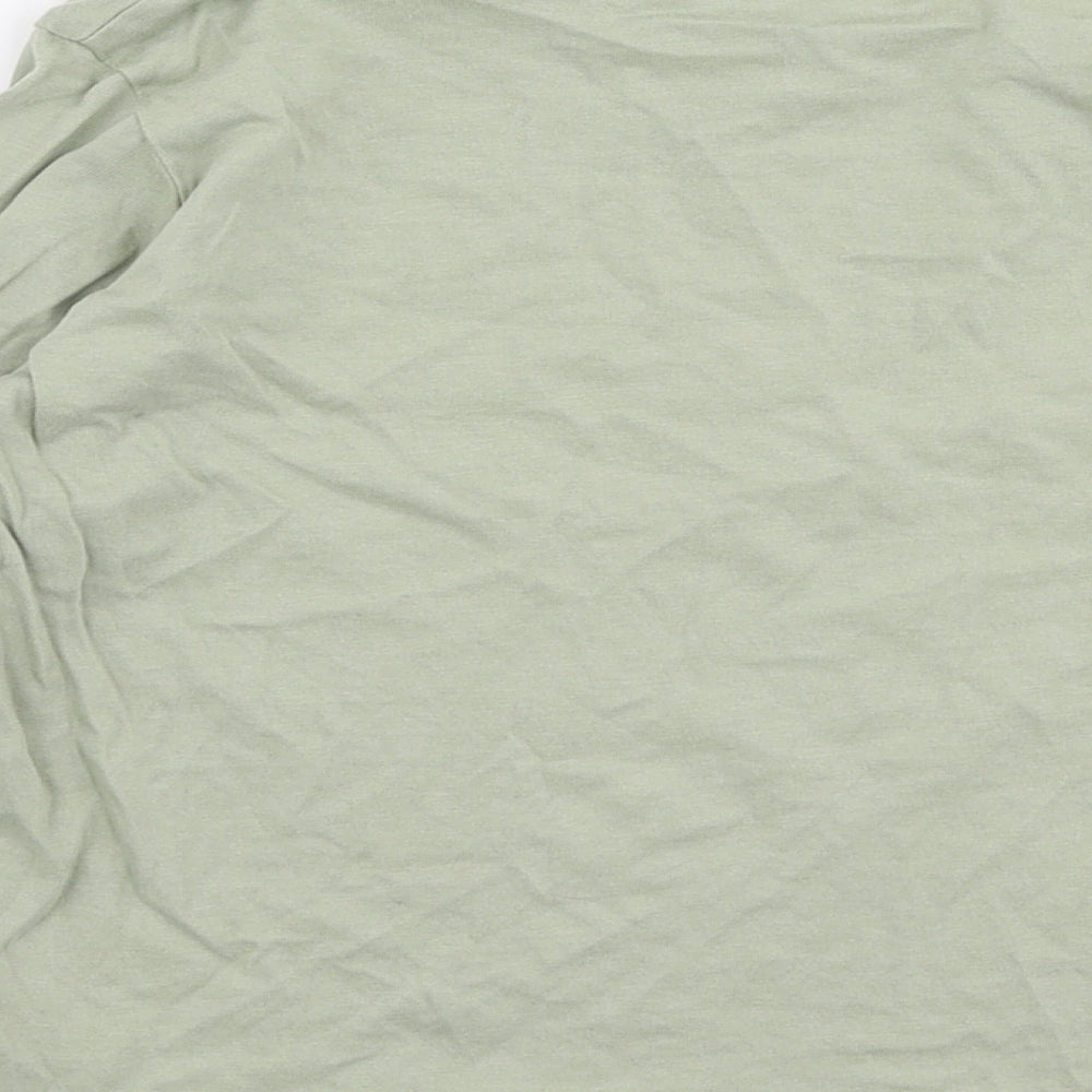 F&F Boys Green Cotton Jersey T-Shirt Size 5-6 Years Round Neck Pullover - Car