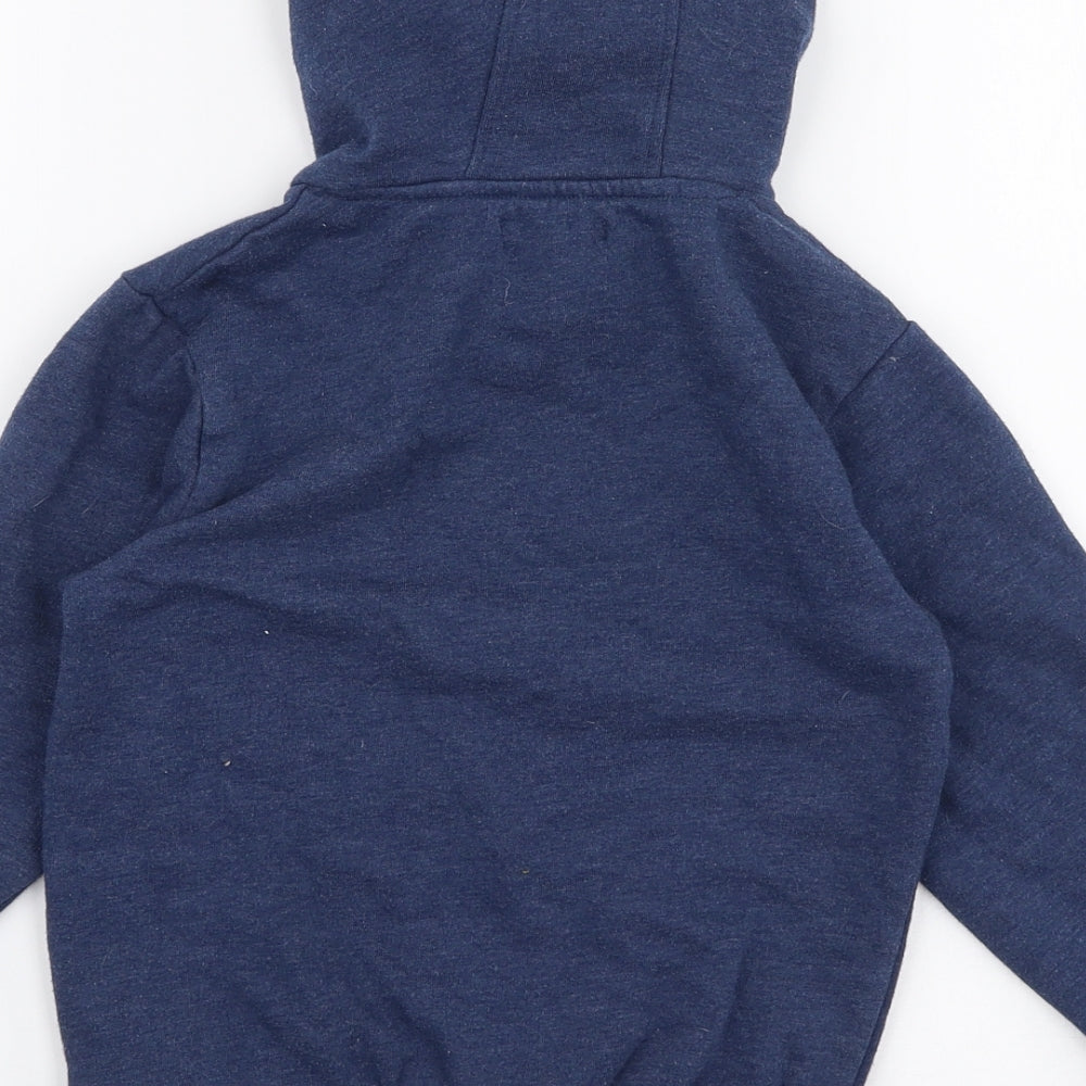 Jeff & Co Girls Blue Cotton Pullover Hoodie Size 5-6 Years Pullover - Game on