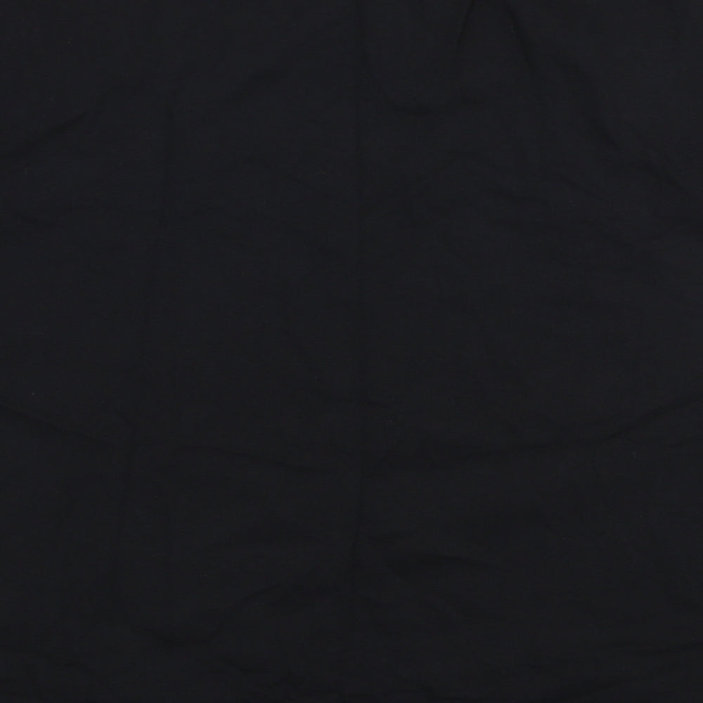 Zara Womens Black Polyester Jersey T-Shirt Size S Round Neck