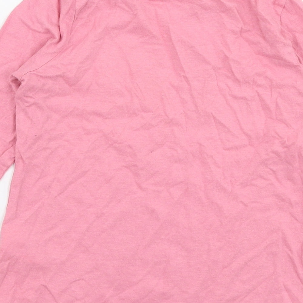 name it Girls Pink 100% Cotton Jersey T-Shirt Size 7-8 Years Round Neck Pullover - Dream