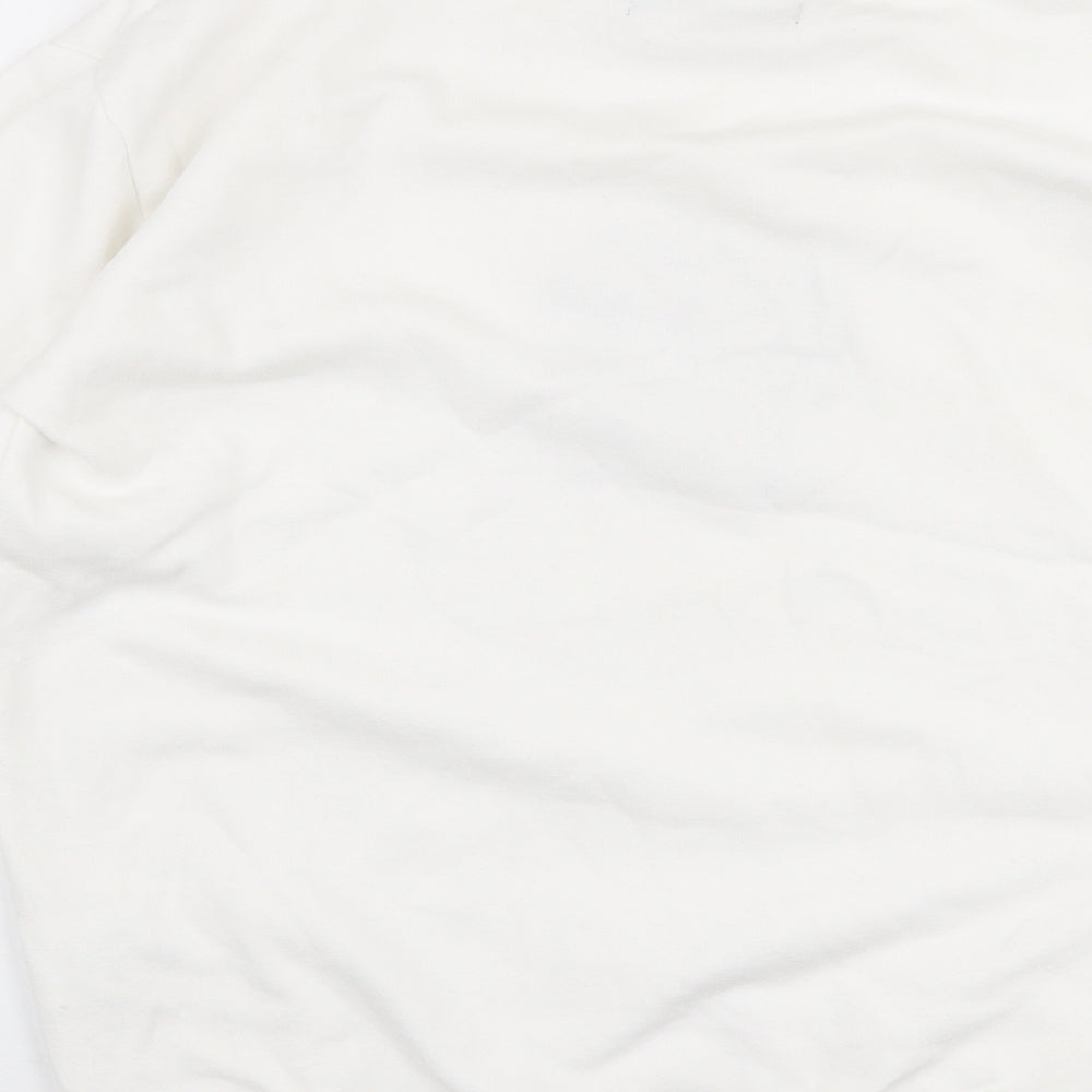 Threadble Womens White Cotton Pullover Sweatshirt Size 8 Pullover - Zodiac
