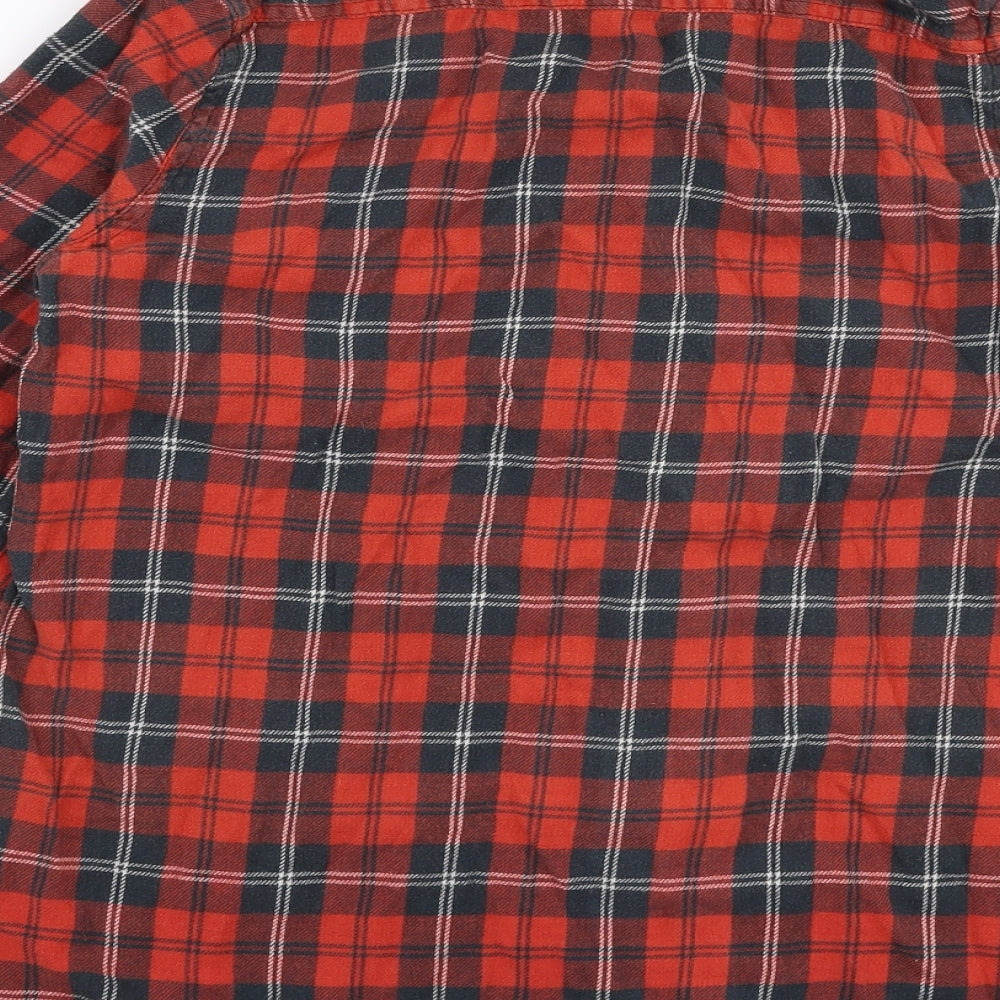 River Island Womens Multicoloured Check 100% Cotton Jersey Button-Up Size 8 Collared