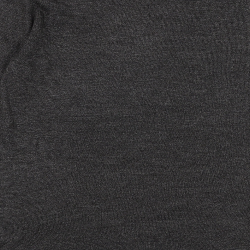 TU Mens Grey Round Neck Acrylic Pullover Jumper Size M